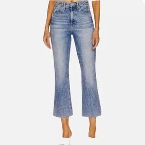 Veronica Beard Carly Kick-Flare Jean Raw Hem In Pebble Stone